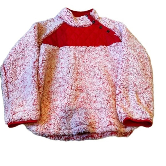 Women's Medium Red Sherpa Sweatshirt - Picture 1 of 7